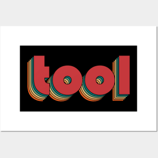 Tool - Retro Rainbow Typography Style 70s Posters and Art